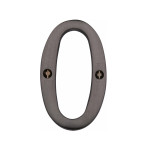 M Marcus Heritage Brass Numeral 0 - Face Fix 76mm Traditional font